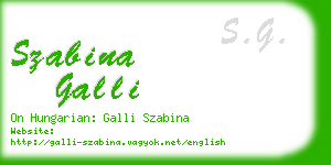 szabina galli business card